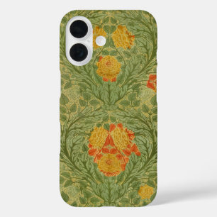 Coque Pour iPhone 16 Art floral Rose et Feuille vintage Mackmurdo