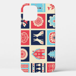 Case-Mate iPhone Case Art folklorique scandinave : vintage floral.