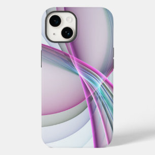 Coque Case-Mate iPhone Art fractal abstrait coloré en mouvement