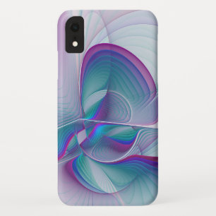 Case-Mate iPhone Case Art Fractal Abstrait rose bleu turquoise