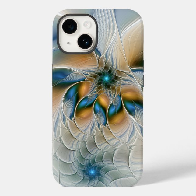 Coques Case-Mate iPhone Art Fractal De L'Imaginaire Abstrait En Plein Esso (Verso)