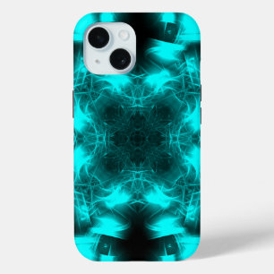 Coque Case-Mate iPhone Art fractal de symétrie plasma aquatique