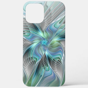 Case-Mate iPhone Case Art fractal fantaisie papillon bleu vert abstrait