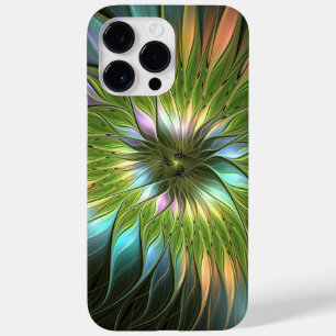 Coque Case-Mate iPhone Art Fractal Fleur Imaginaire Coloré Lumineux