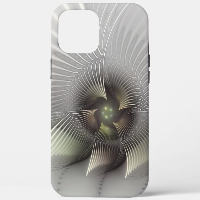 Coques Case-Mate iPhone Art fractal forme 3D abstraite moderne (Verso)