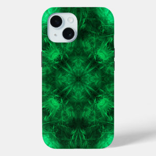 Coque Case-Mate iPhone Art fractal mandala Énergie d'émeraude