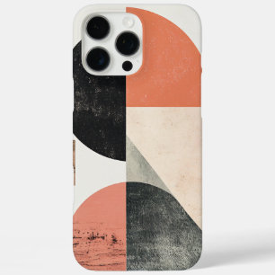 Coque iPhone 16 Pro Max Art géométrique Abstrait avec textures naturelles