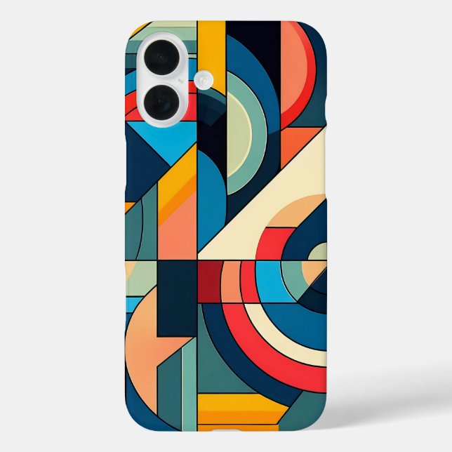 Coques Case-Mate iPhone Art géométrique Abstrait - Composition de la grill (Verso)