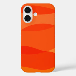 Coque Pour iPhone 16 Art géométrique Abstrait minimaliste en rouge oran