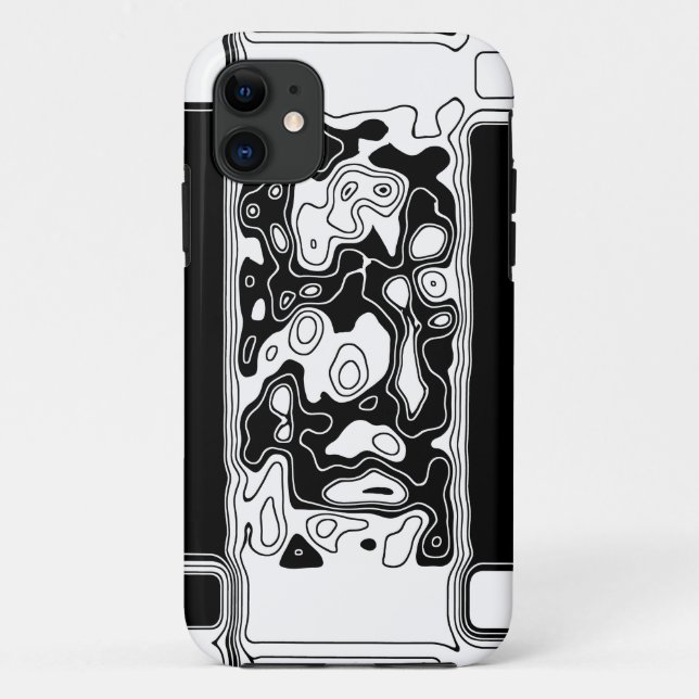 Coques Case-Mate iPhone Art Géométrique Noir Et Blanc 1 (Dos)