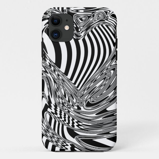 Coques Case-Mate iPhone Art Géométrique Noir Et Blanc 12 (Dos)