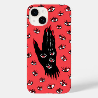 Coque Case-Mate iPhone Art gothique d'Halloween - Yeux Éffrayants à main