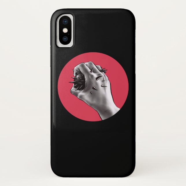 Coques Case-Mate iPhone Art gothique d'horreur - main poignardée (Dos)