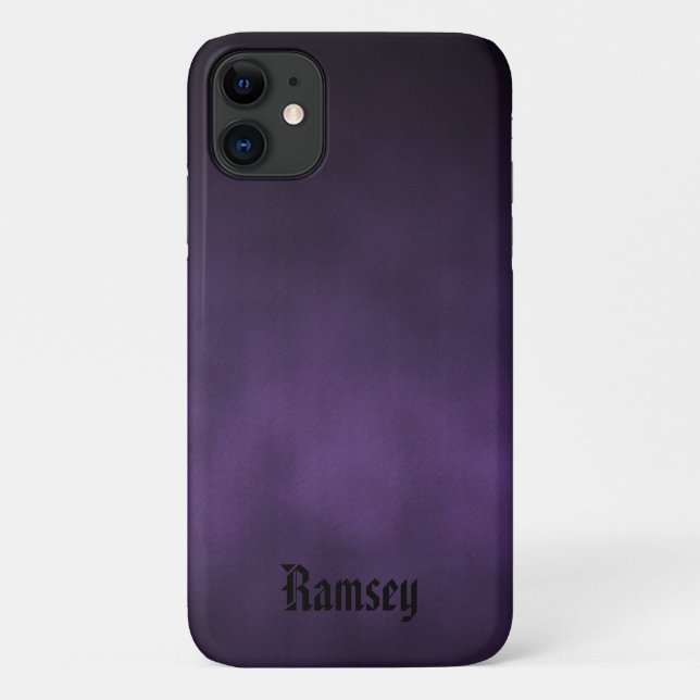 Coques Case-Mate iPhone Art gothique violet et noir personnalisé (Dos)