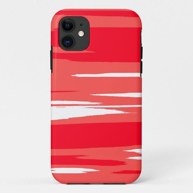 Coques Case-Mate iPhone Art graphique en peinture rouge et blanche (Dos)