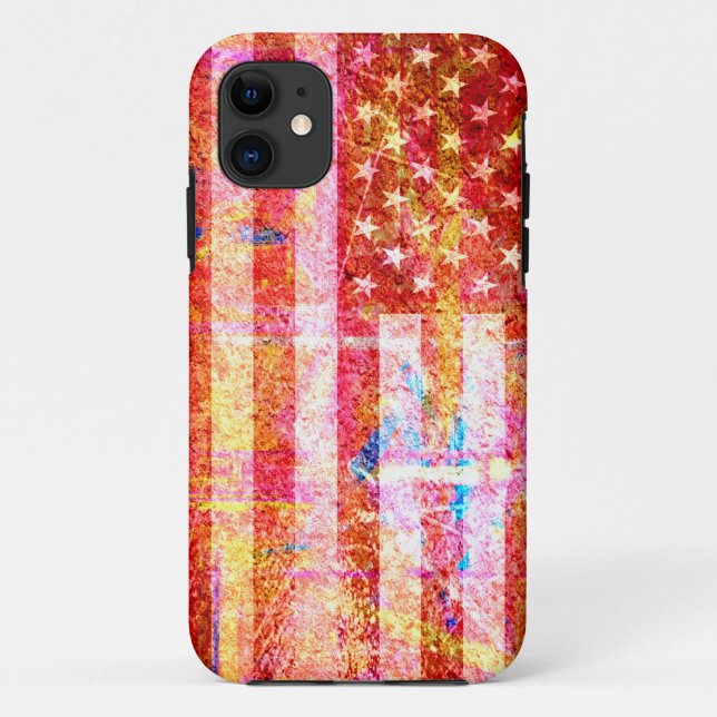 Coques Case-Mate iPhone Art Grunge American Flag #3 (Dos)