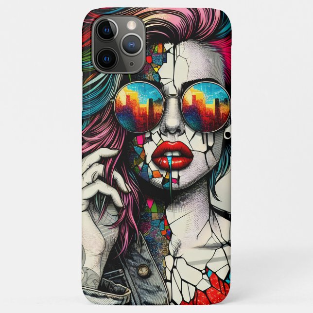 Coques Case-Mate iPhone Art Grunge | Femme Abstraite Fracturée (Dos)