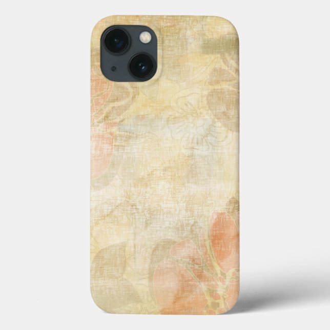 Coques Case-Mate iPhone art grunge floral arrière - plan motif (Verso)