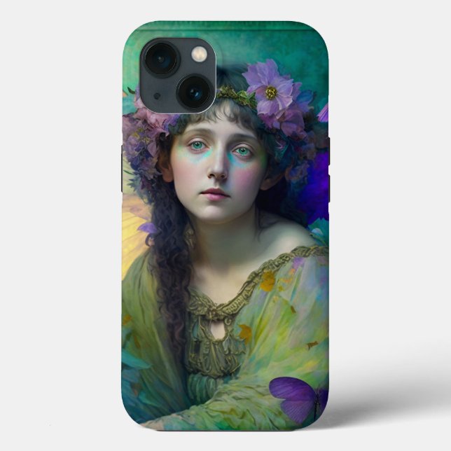Coques Case-Mate iPhone Art Imaginaire Fée Vert Violet (Verso)
