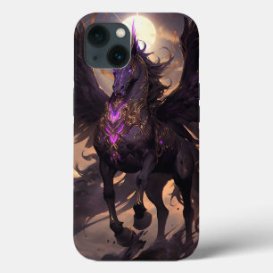 Case-Mate iPhone Case Art Imaginaire noir violet Unicorne
