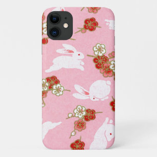 Case-Mate iPhone Case Art japonais rose Sakuras et lapins iPhone 11 Coqu