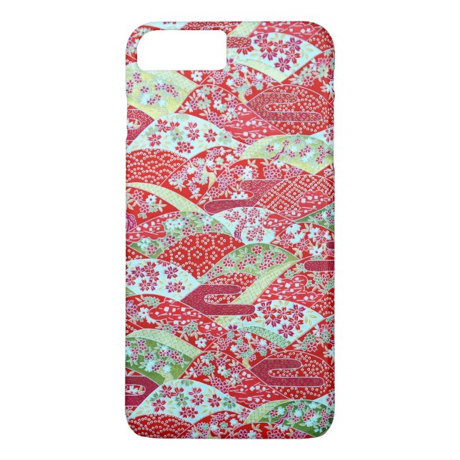 Coques Case-Mate iPhone Art japonais Rouge Floral Yuzen iPhone 8 Plus Coqu (Dos)
