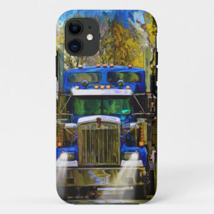 Coque iPhone 11 Art lourd de camionneur de transport de grand cami