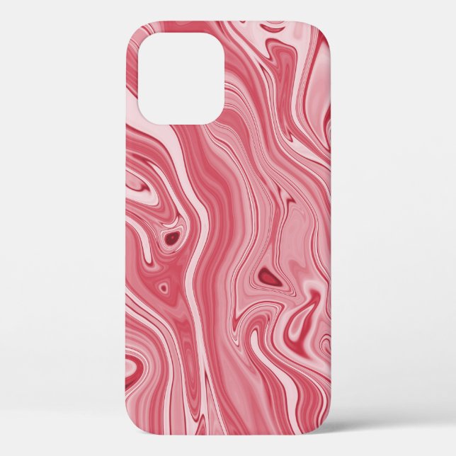 Coques Case-Mate iPhone Art marbré : Elégance Abstraite rouge. (Verso)
