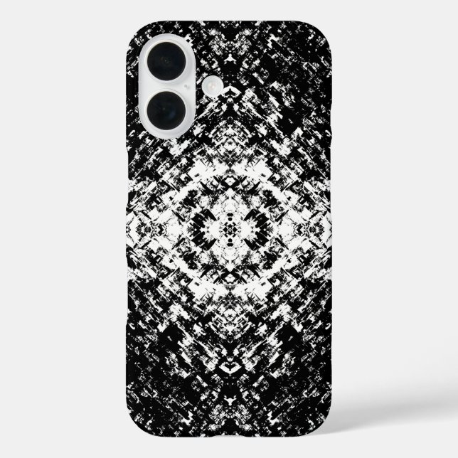 Coques Case-Mate iPhone Art Moderne Abstrait Noir Et Blanc Hypnotique (Verso)