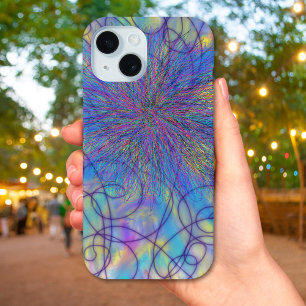 Coque Case-Mate iPhone Art Moderne Coloré Funky Violet Psychédélique
