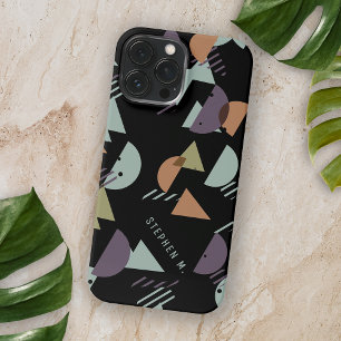 Coque Case-Mate iPhone Art Mosaïque Personnalisé Violet Marron Vert Orang