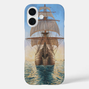 Coque Pour iPhone 16 Art nautique Imprimer le navire en mer