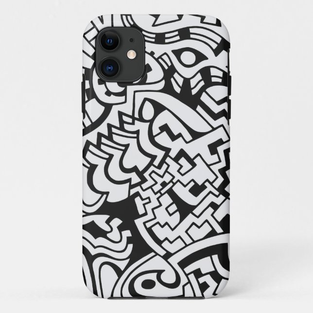 Coques Case-Mate iPhone Art noir et blanc de rue de graffiti (Dos)