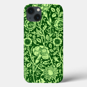 Case-Mate iPhone Case Art Nouveau Carnation Damask, Forest Green
