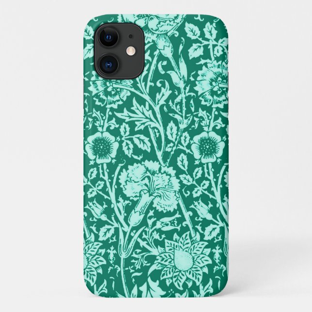 Coques Case-Mate iPhone Art nouveau Carnation Damask, Turquoise et Aqua (Dos)