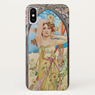 Coque Case-Mate iPhone Art Nouveau d'aube d'Alphonse Mucha