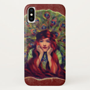 Case-Mate iPhone Case Art nouveau déco élégante femme paon plumes