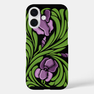 Coques iPhone 16 Art Nouveau Floral Design