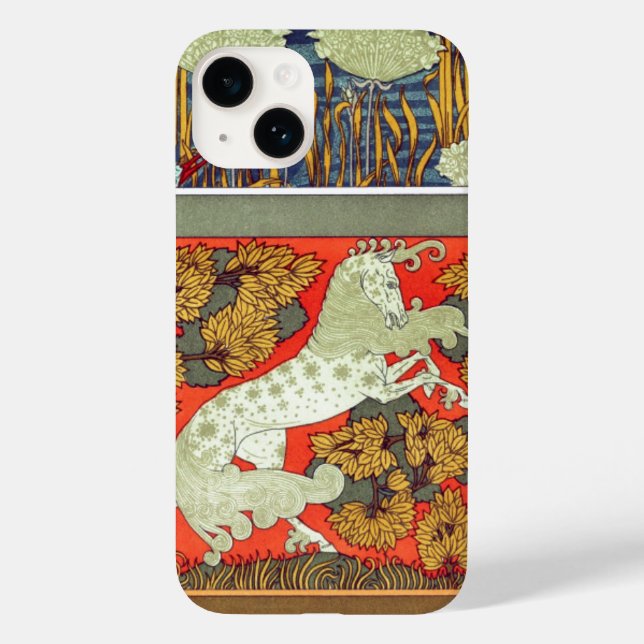 Coques Case-Mate iPhone Art nouveau martin pêcheur textile Verneuil (Verso)
