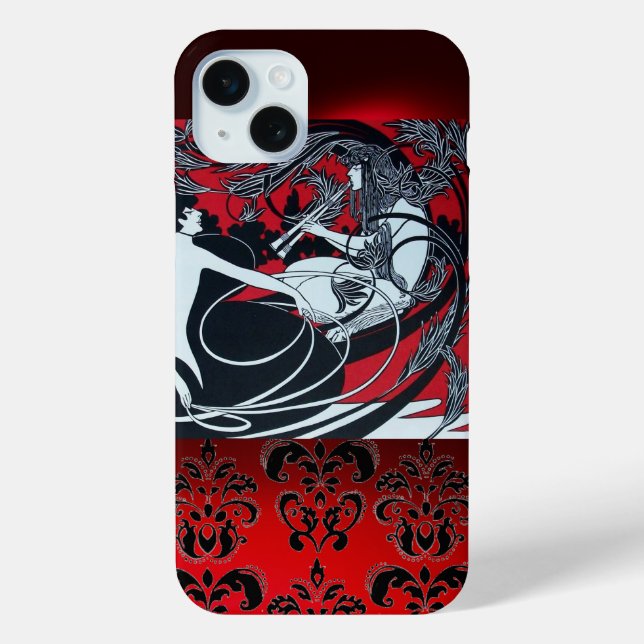COQUES Case-Mate iPhone ART NOUVEAU PAN, BLACK ROUGE BLANC DOMMASQUE (Verso)