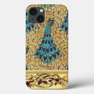 Case-Mate iPhone Case Art nouveau paon textile déco verneuil bleu