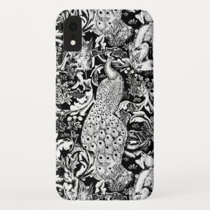 Coque Case-Mate Pour iPhone Art Nouveau Peacock Print, noir et blanc
