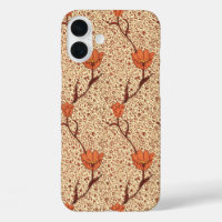 Art Nouveau Tulip Damas, corail et beige