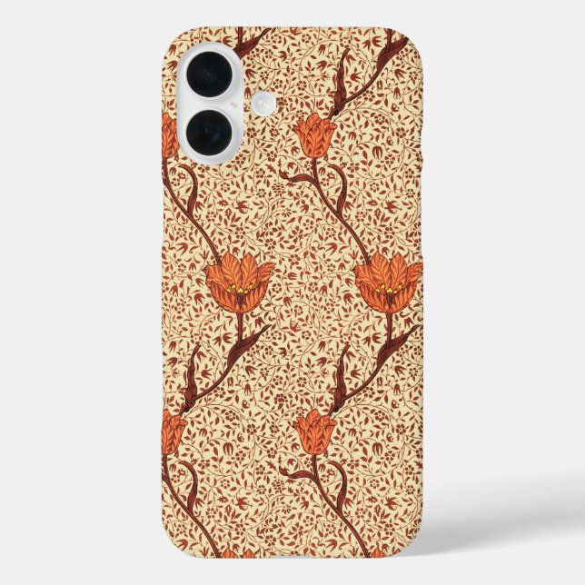 Coques Case-Mate iPhone Art Nouveau Tulip Damas, corail et beige (Verso)