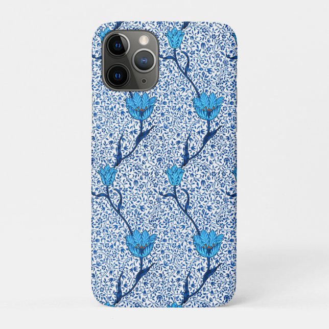 Coques Case-Mate iPhone Art Nouveau Tulip Damask, Cobalt Blue (Dos)