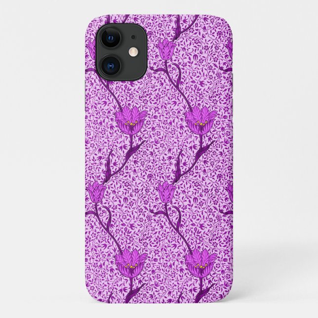 Coques Case-Mate iPhone Art Nouveau Tulip Damask, Violet et Orchidée (Dos)