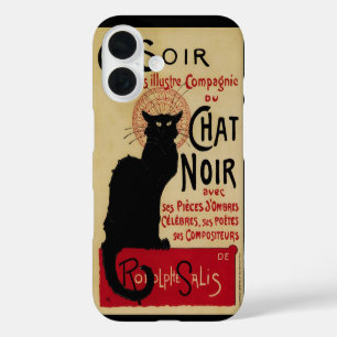 Coques iPhone 16 Art Nouveau vintage, Ce Soir Conversation Noir Cha