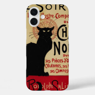 Coques iPhone 16 Plus Art Nouveau vintage, Ce Soir Conversation Noir Cha