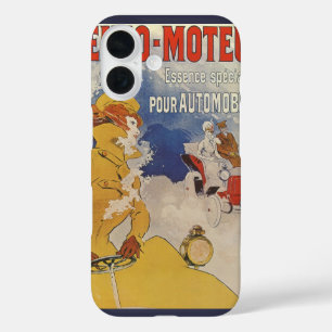 Coque Pour iPhone 16 Art Nouveau vintage, Femme ancienne voiture conver
