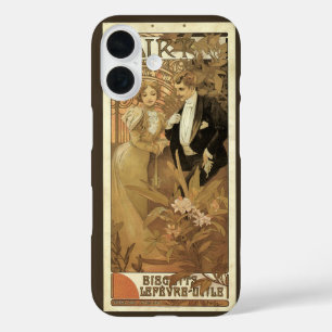 Coques iPhone 16 Art Nouveau vintage Love Romance, Flirt de Mucha